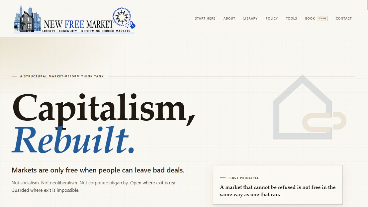 New Free Market website preview